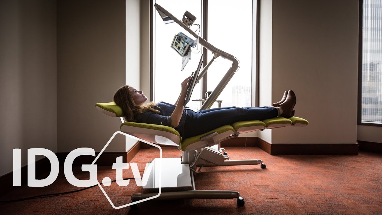 Hands-on and feet-up with Altwork, the desk that lets you lie down - YouTube