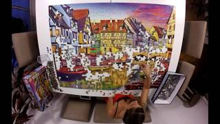 4000 pcs jigsaw puzzle time lapse - Canal de Colmar, Francia