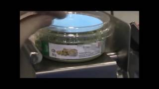 Wrap + Top Labeler for Deli Tubs