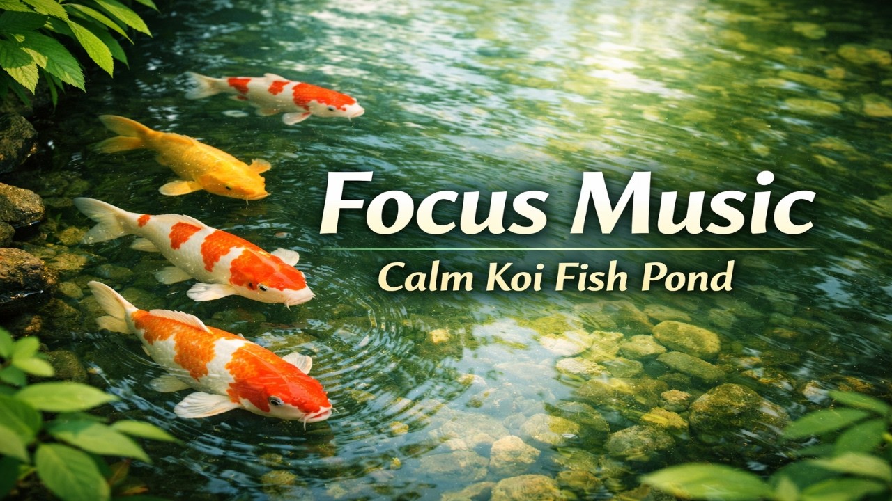 Calm Koi Fish Pond – Focus Music for Studying & Working