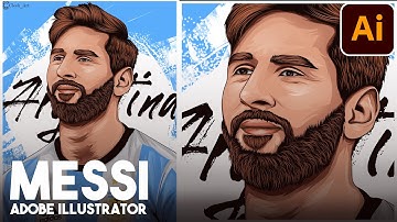 Vector Art | How to draw Lionel messi in Illustrator