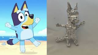 Bluey - Aluminum Foil Sculpture