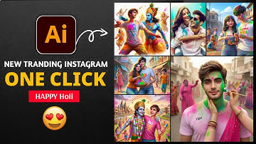 🥰Create Viral Holi Ai Name Images | Happy Holi Prompts | Bing image creator tutorial FREE | Bing Ai