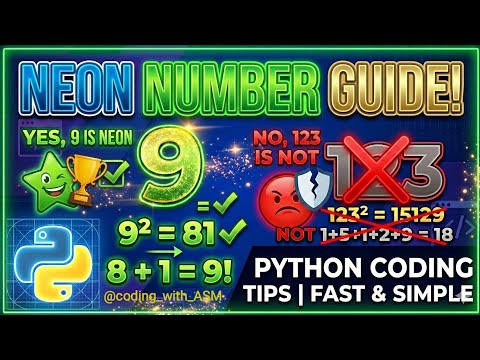 How to check whether a number is Neon number or not?