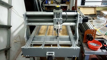 Test Máy CNC mini 1000x650 đục cắt trạm khắc cnc 3d 4d Chạy tốc độ cao spindle 500W