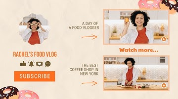 Free Food Vlog YouTube Outro Video Template (Customizable) - FlexClip