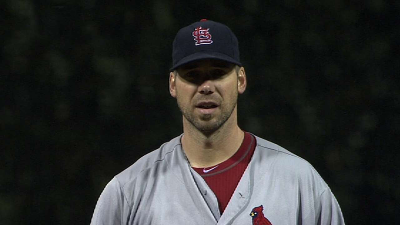 Chris Carpenter St. Louis Cardinals Youth Navy Name and Number