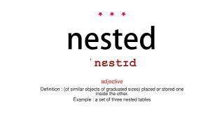 How to pronounce nested - Vocab Today