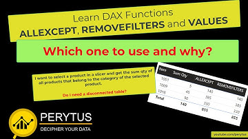 Explore ALLEXCEPT REMOVEFILTERS and VALUES Functions - which one to use and why?