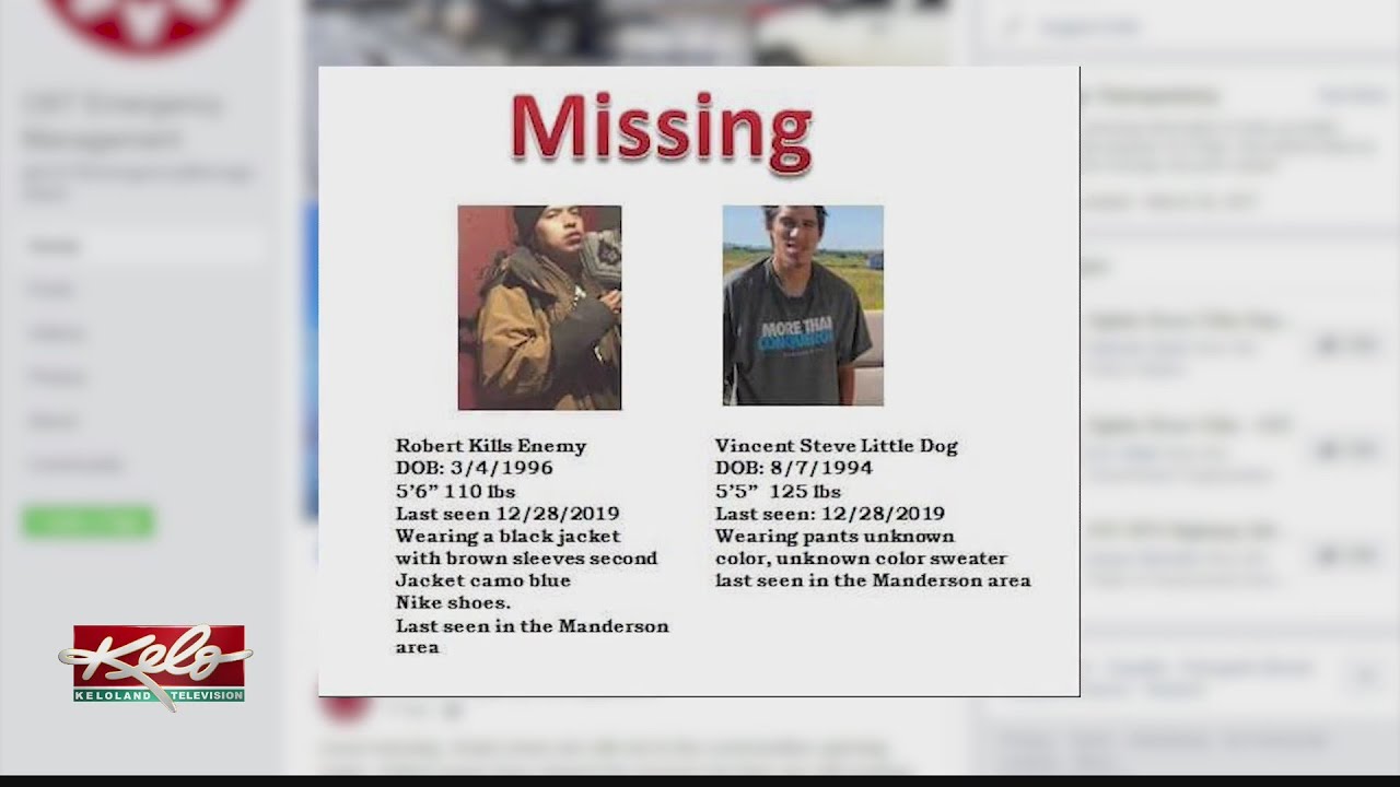 Oglala Sioux Tribe searching for two missing men 