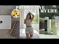 PRODUCTIVE DAY | how I plan/planning tips, closet reorganize, nighttime skincare &amp; unwind with me!