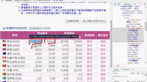 02 台銀外匯觀察標籤與類別與擷取