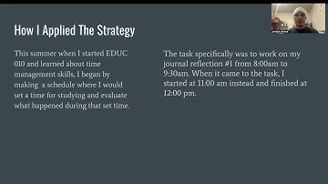 Final Presentation Learning Strategies: Adaptive Learning/Time Management