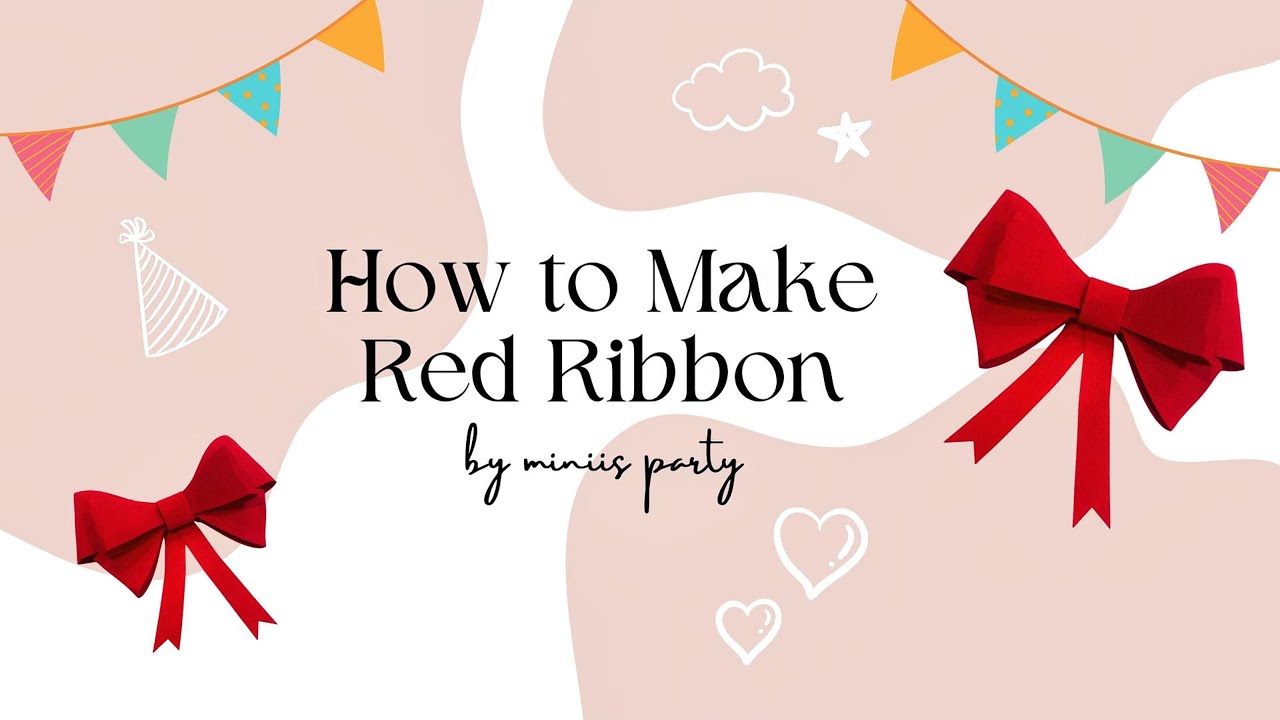 How to Make a Red Ribbon - YouTube