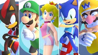 Mario & Sonic at the Olympic Games Tokyo 2020 - All Super Dash Animations (4x100m Relay)