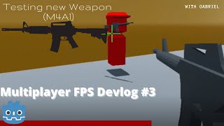 Godot Multiplayer FPS Game Devlog #3 - Testing/Playing with M4A1 + Visual Feedback and basic UI