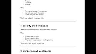 ccs341 | Data warehouse | unit 5 data warehouse system manager