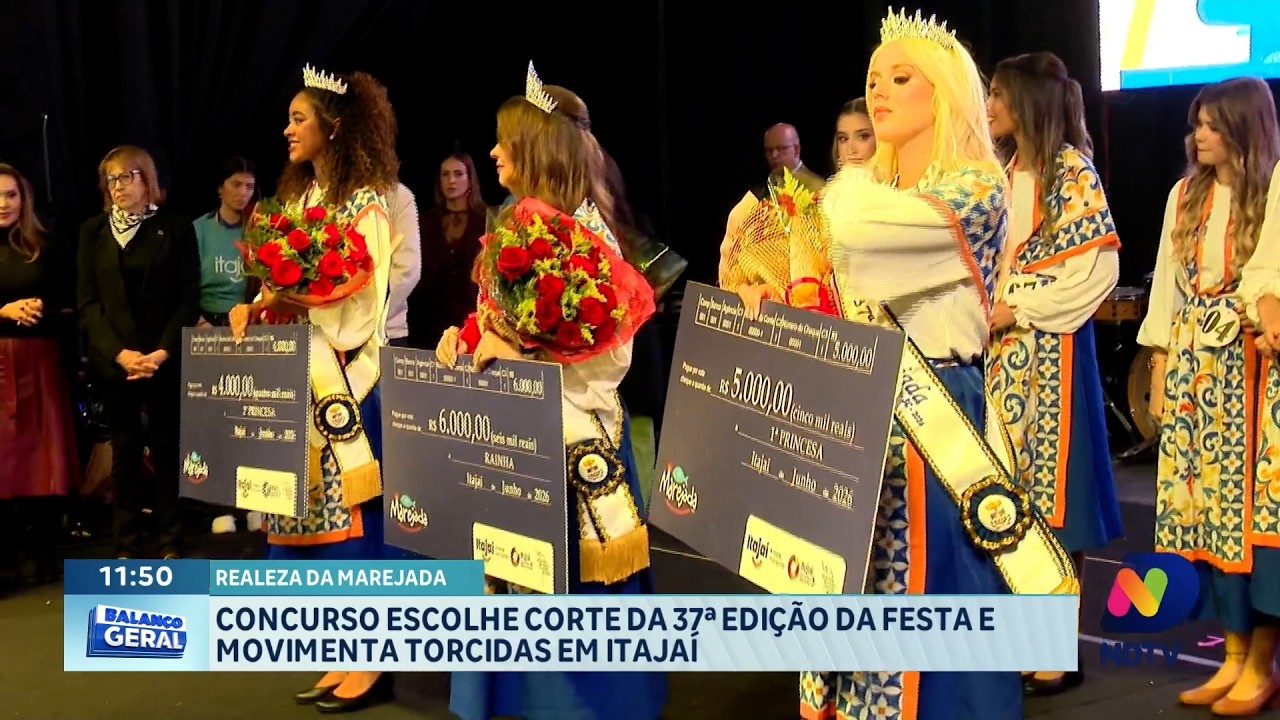 Concurso da corte da festa mobiliza torcidas e emociona Itajaí