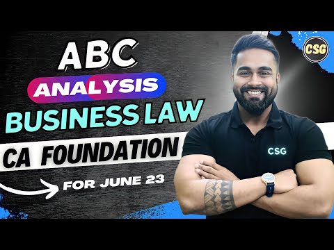 CA Foundation - Business Laws I ABC Analysis #cafoundation #businesslaw #icai