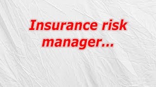 Insurance risk manager (CodyCross Crossword Answer)