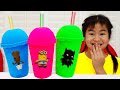 Jannie Pretend Play with Colored Kinetic Sand | Fun Real or Fake Mystery Sand Kids Challenge