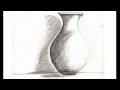 Drawing a charcoal vase with shading