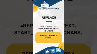 REPLACE formula Top 100 Excel formulas #msexcel #exceltutorials #exceltips #trending #excelformulas