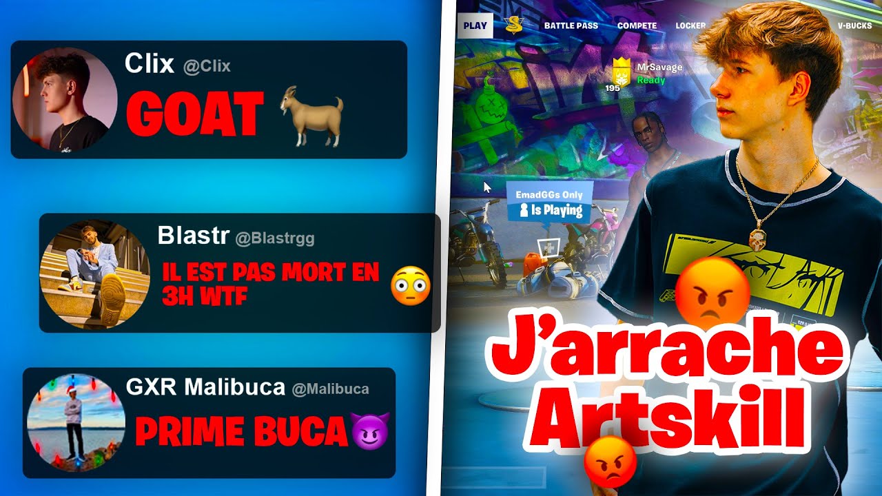 MALIBUCA Brise un Record Historique sur FORTNITE 😱 MrSavage TRASH Artskill 😡