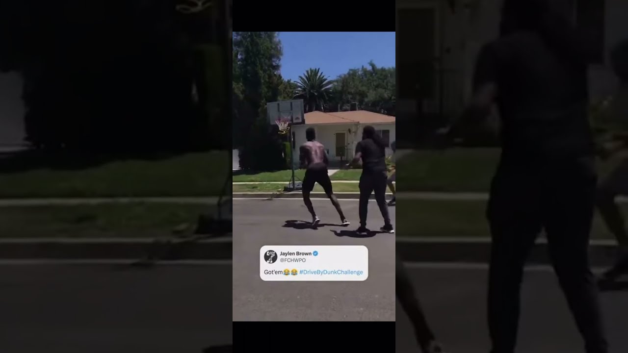 Jaylen Brown Did The Drive By Dunk Challenge 😮😮 