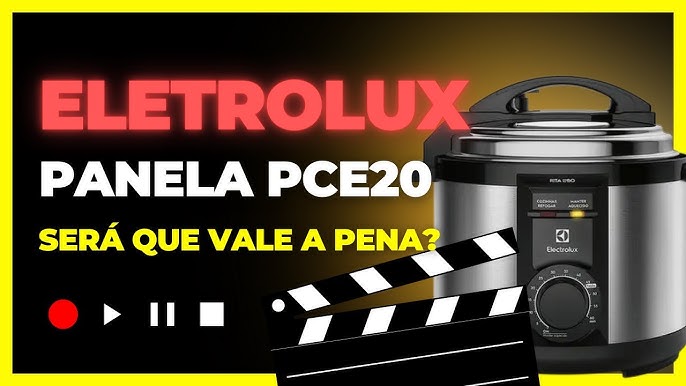 Panela pressão elétrica Electrolux capacidade 5L silenciosa, segura 9  travas, segurança timer feijão manter aquecido, alça antitérmica PCE20 inox  220v por Rita Lobo. : : Cozinha