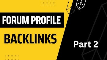 How to make Forum profile backlinks part 2 | Create Forum profile backlinks | Link building
