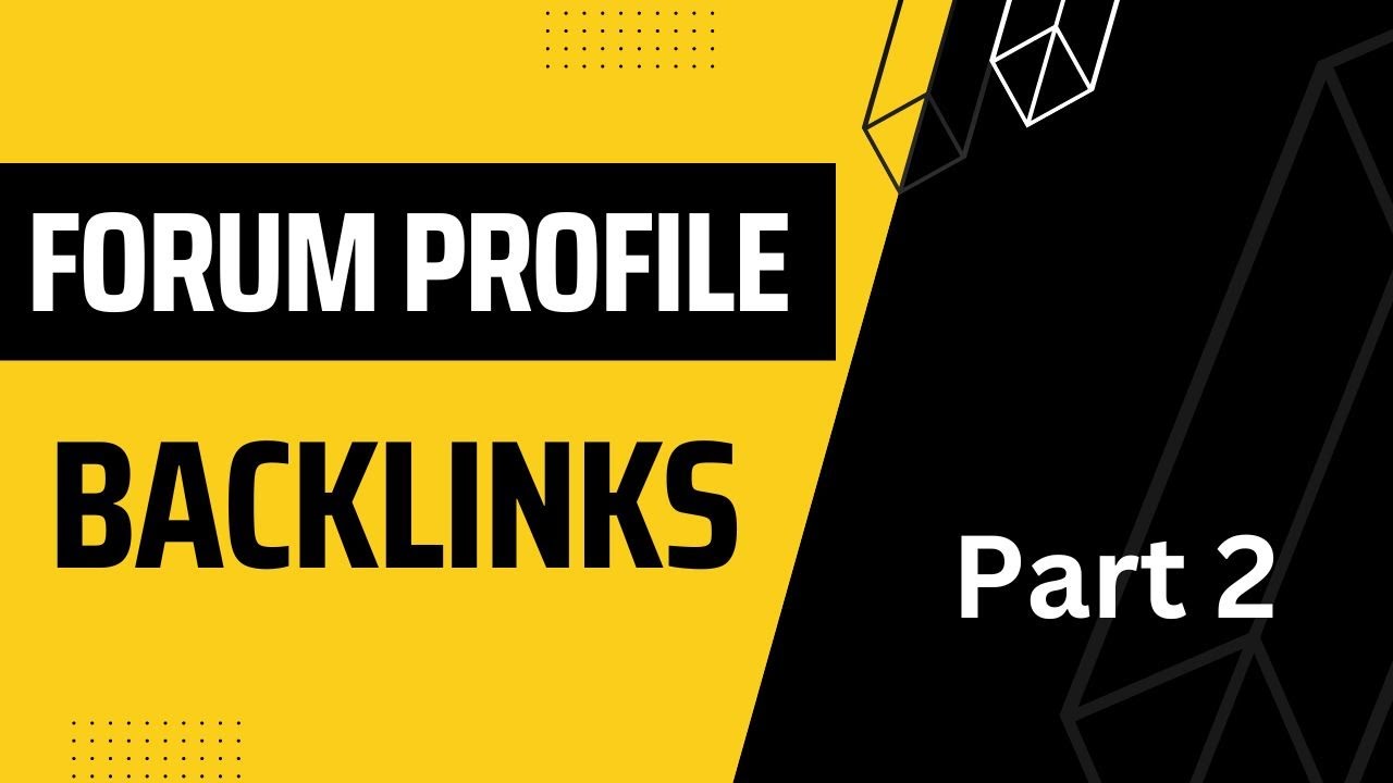 How to make Forum profile backlinks part 2 | Create Forum profile backlinks | Link building