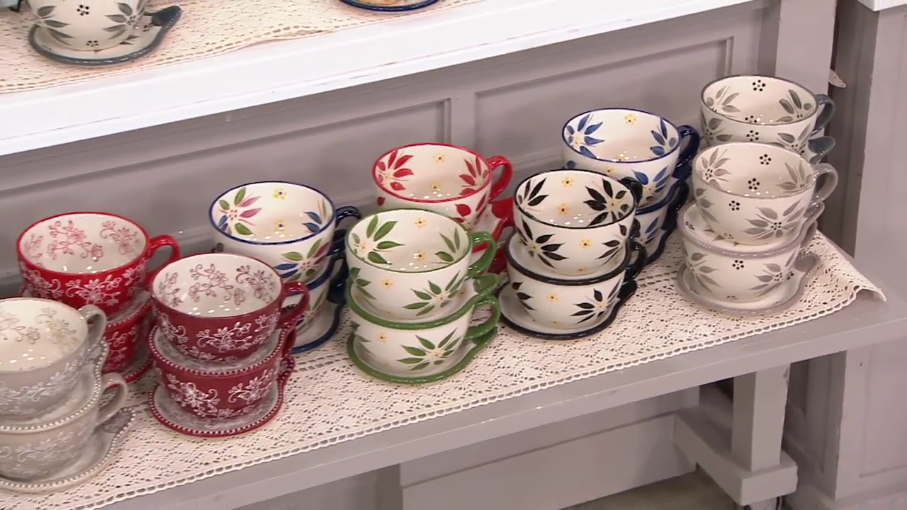 Temptations Set of 2 Soup Mugs with Lidits on QVC YouTube