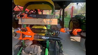 Harbor Freight Atlas battery line trimmer | Copper Barn Homestead