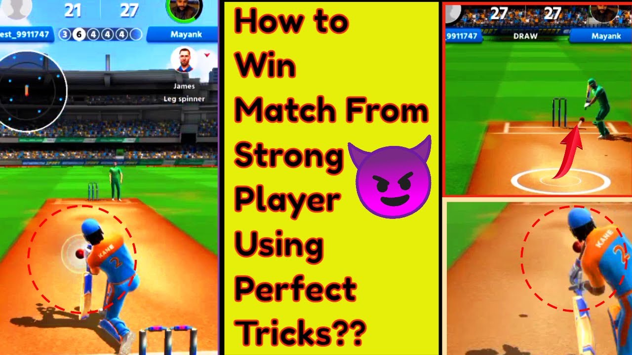 How to Win 😎 Match from 😱 Strong Player in Cricket League Game