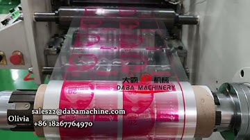 DABA Stack Flexo Printing Machine Solvent Ink IR Dryer 20 Micron Film Flexo Printing Test