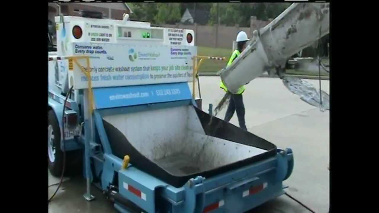 Concrete washout with the EnviroWashout trailer YouTube