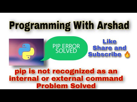 pip is not recognized as an internal or external command... PIP ERROR SOLVED...