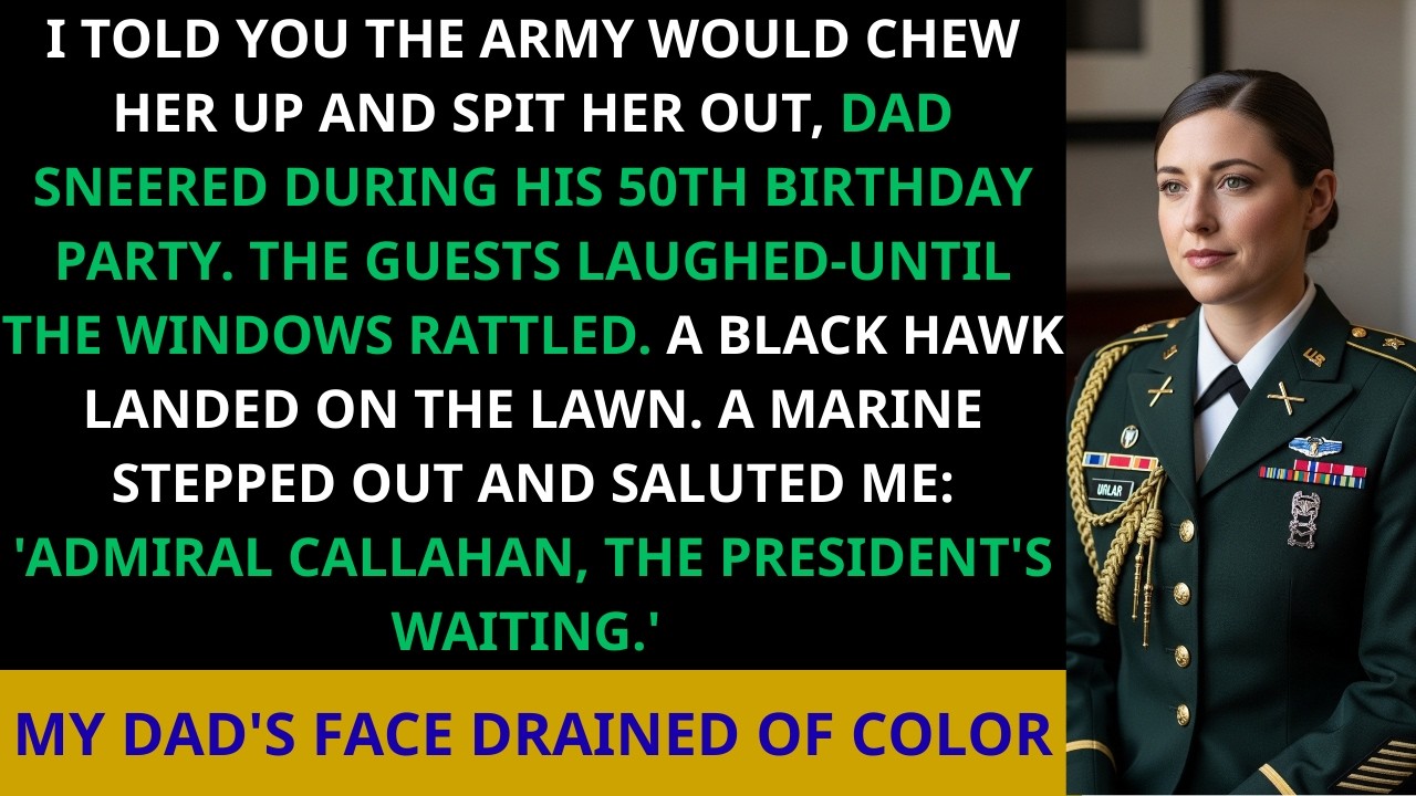 At His 50th Birthday Party, My Dad Mocked Me — Until the Helicopter Landed: “Vice Admiral Collins.”