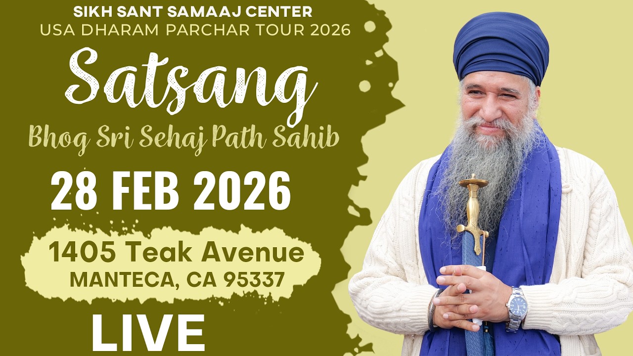 🔴LIVE Satsang Darbar(Manteca,California USA) Sant Baba Darshan Singh Ji Tapoban Dhakki Sahib