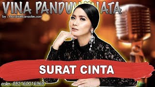 SURAT CINTA - VINA PANDUWINATA karaoke tanpa vokal