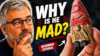 Beginner Whittling Tutorial: How to Whittle a Gnome from Basswood #woodworking #whittling #carving
