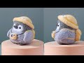 A505 funny travel penguin wool needle felting