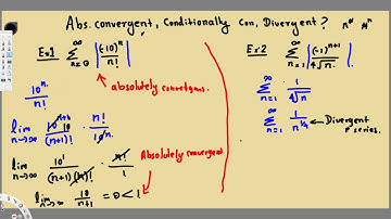 Absolute Convergence, Coditional Convergence and Divergence - Example 1