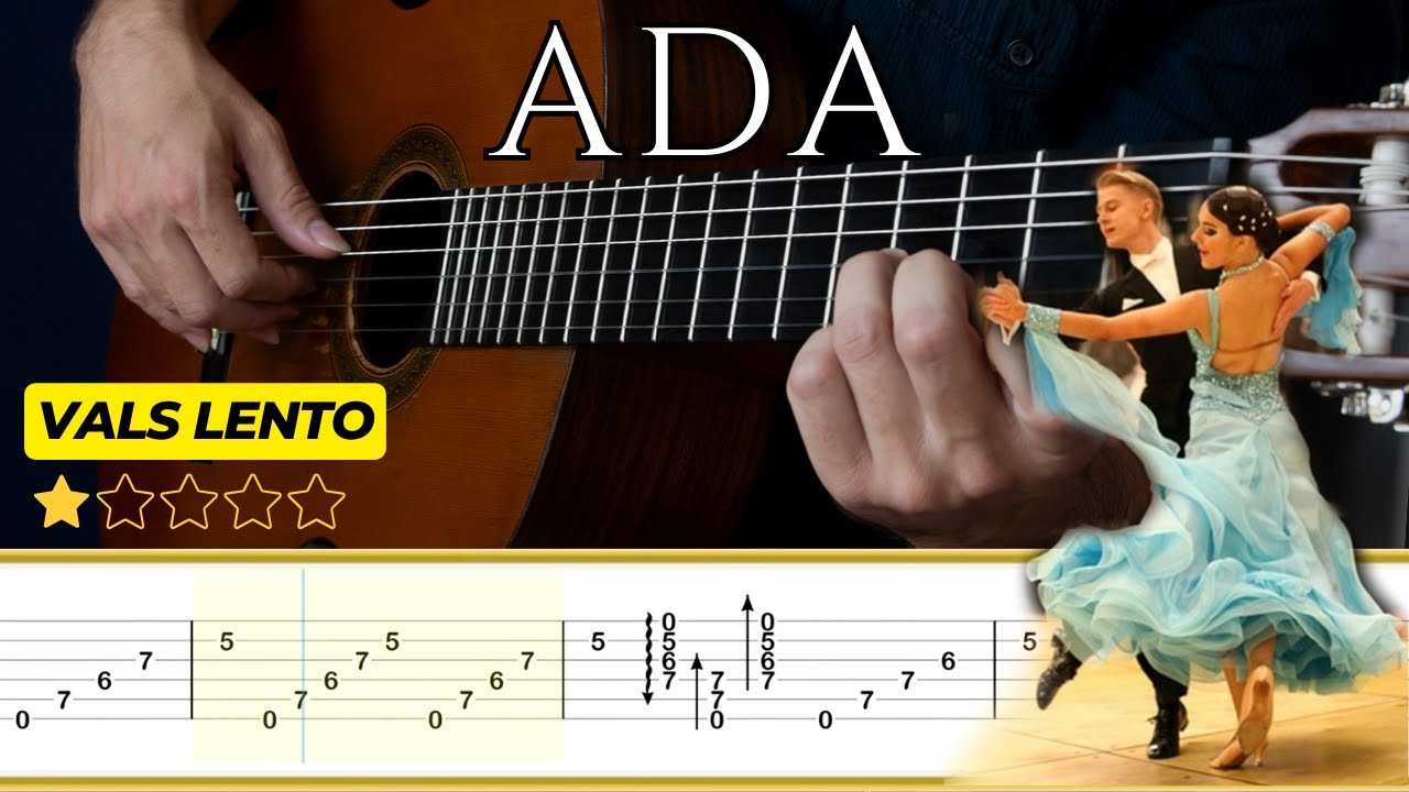 ADA 🎸 Oscar Rosati || GUITARRA CLÁSICA || Tutorial + TABS | Chords -  Chordify