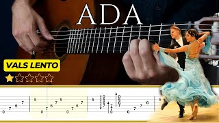 ADA (Vals Lento) 🎸 Oscar Rosati || GUITARRA CLÁSICA || Tutorial + TABS |