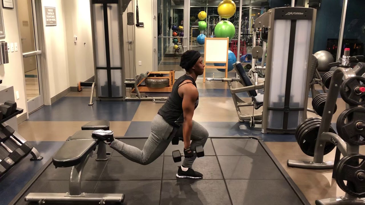 Dumbbell Bulgarian Split Squat - YouTube
