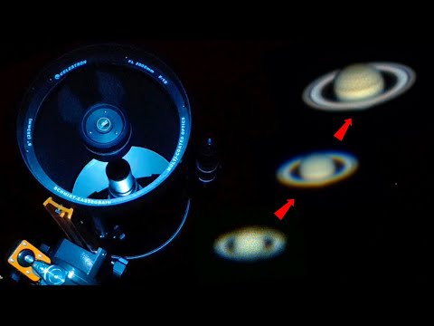 Look at SATURN through a Telescope! The planet is great! Filming 2020 Translation in subtitles