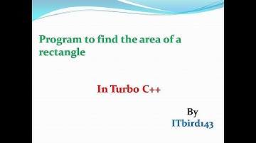 Turbo C++ - Program to find the area of a rectangle