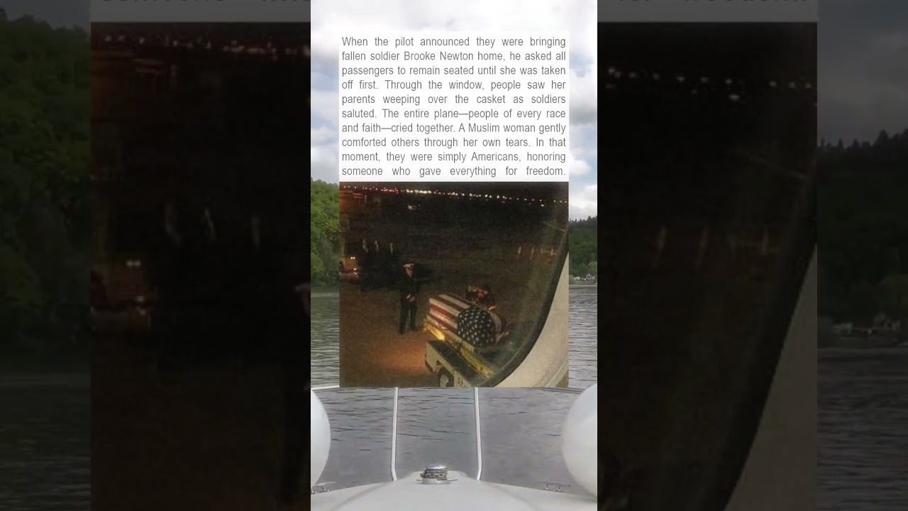 ENTIRE PLANE HONORS FALLEN SOLDIER BROOKE NEWTON 🇺🇸✈️